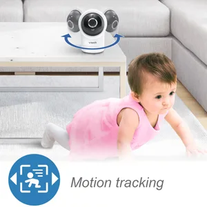 VTech RM5764-2HD 1080p Smart WiFi Remote Access 2 Camera BabyMonitor, 360 Pan & Tilt, 5" 720p HD Display, HD Night Vision, Soothing Sounds, 2-Way Talk, Temperature & Motion Detection, iOS & Android - RM5764-2HD - F2