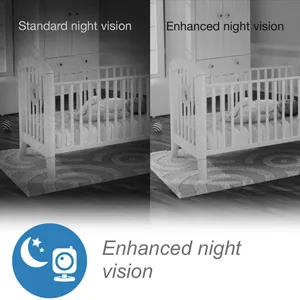 VTech RM5764-2HD 1080p Smart WiFi Remote Access 2 Camera BabyMonitor, 360 Pan & Tilt, 5" 720p HD Display, HD Night Vision, Soothing Sounds, 2-Way Talk, Temperature & Motion Detection, iOS & Android - RM5764-2HD - F3