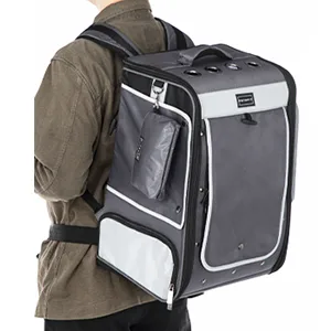 Bird Carrier with Shade Cover,2 Level Adjustable Height with Standing Perch,2 Feeder Bowls and Great Ventilation, Cockatiel Bird Travel Cage Grey Large Grey - bird backpacks carriers