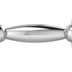 Miza Sterling Beaded Silver Dumbbell Rattle - silver rattle, beaded rattle, silver baby rattles, silver baby gifts, keepsakes, silver gifts