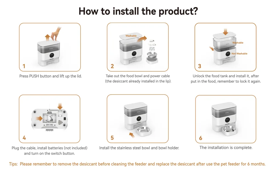 5L Automatic Cat Feeder, Auto Pet Feeder for Cats Dogs, Dry Food Dispenser, Smart Timed Feeder, Programmable Portion Control, 4 Meals per Day, 10s Voice Recorder for Small & Medium Pets - automatic pet feeder
