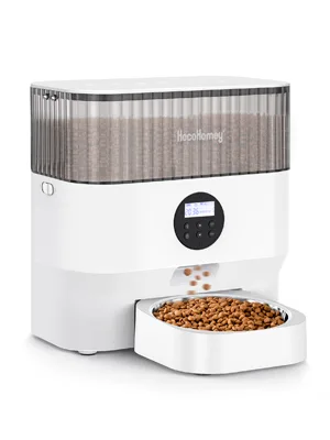 5L Automatic Cat Feeder, Auto Pet Feeder for Cats Dogs, Dry Food Dispenser, Smart Timed Feeder, Programmable Portion Control, 4 Meals per Day, 10s Voice Recorder for Small & Medium Pets - food dispenser