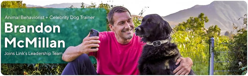 Link GPS Dog Tracker + Activity Monitor | Training Tools, Health Tracker, Waterproof, Flashlight, Lightweight, PetPass & Vet Record Storage, Fits On Most Collars | iPhone & Android Apps - Animal behaviorist celebrity dog trainer Brandon McMillan gps tracker for small dogs dog tracking