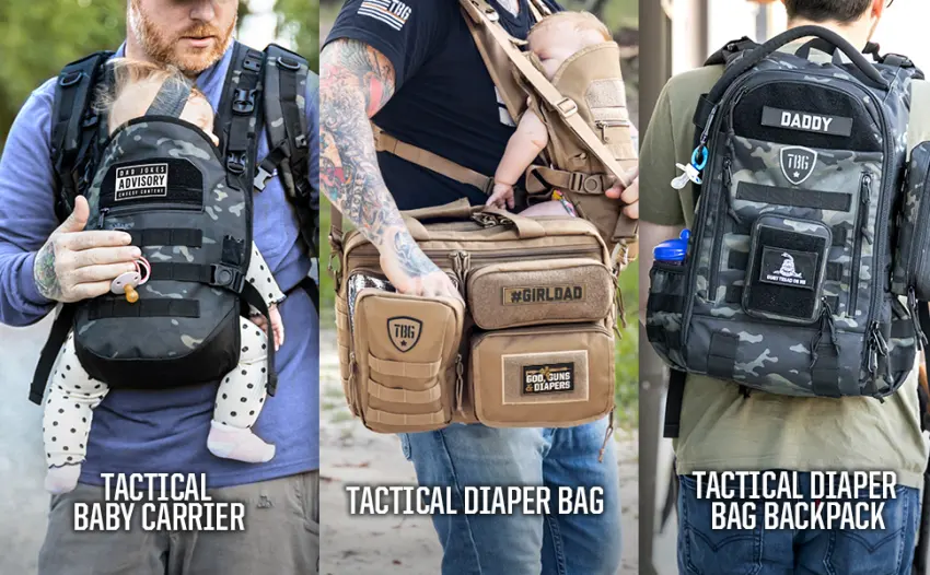 TBG - Daypack Mini - Tactical Diaper Bag Backpack - Small - for Women & Kids (Coyote Brown) - Tactical Diaper Bag, Tactical Baby Carrier, Tactical Diaper Bag Backpack
