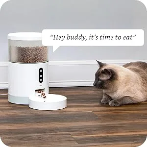 Geeni Smart Feeder, 4 Liter Automatic Pet Dog and Cat Feeder, Wi-Fi Control Compatible with Alexa and Google Home - GN-WP002 message