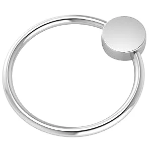 Krysaliis Sterling Silver Baby Teether Rattle, Flat Ring - Sterling Silver Flat Ring Teether Rattle by Krysaliis