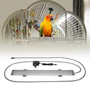 M&M Cage Company - Bird Cage Light with Chew Guard for Hook Bill Birds & Soft Bill Birds - Full Spectrum LED Pet Light - Simulates Natural Environment Hookbill Light 18" - Panel 2