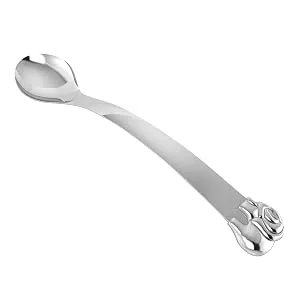 Krysaliis Feeding Spoon, Sterling Silver Elephant - Sterling Silver Elephant Baby Feeding Spoon by Krysaliis