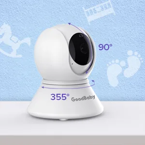 Baby Monitor with Remote Pan-Tilt-Zoom Camera|Keep Babies Safe with 3.5 Large Screen, Night Vision, Talk Back, Room Temperature, Lullabies, 960ft Range - camera