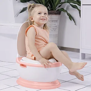 711TEK Realistic Potty Training Toilet for Kids and Toddlers (Pink) - Potty Training Toilet