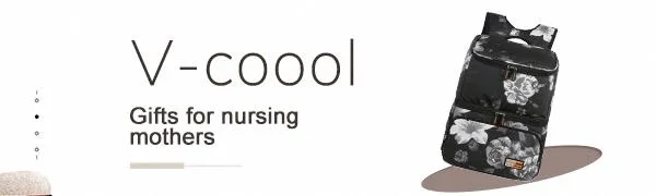 V-COOOL Breast Pump Backpack Diaper Backpack Lunch Bag Ice Bag Bottle Storage Bag Breast Milk Preservation Package Flower - Breast pump bag backpack