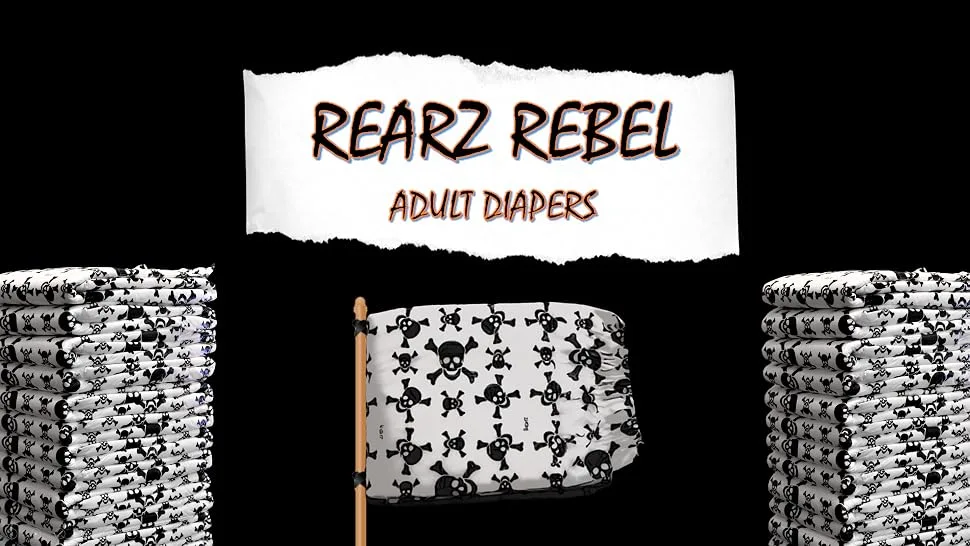 Rearz - Rebel - Adult Diaper (12 Pack)(Medium, 30'' - 42'') Medium (Pack of 12) - product information 1