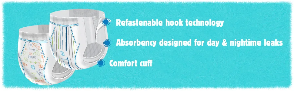 Cutie Boys 3T/4T Refastenable Potty Training Pants, Hypoallergenic with Skin Smart, 92 Count White 3-4T - Features and Benefits