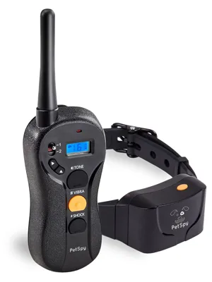 PetSpy P620 Dog Training Shock Collar for Dogs with Vibration, Electric Shock, Beep Rechargeable and Waterproof Remote Trainer E-Collar - 10-140 lbs - PetSpy P620 Dog training collar with remote shock beep and vibration