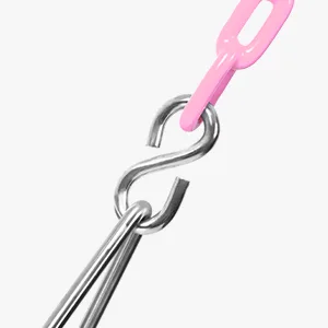 Take Me Away Pink Swing Seat - Heavy Duty Chain Plastic Coated - Playground Swing Set Accessories Replacement - Pink Swing Seat