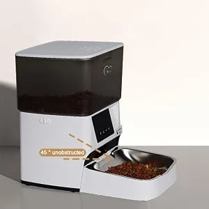 DOEL Automatic Cat Feeder Timed and Quantitative Feeding with Stainless Steel Bowl APP Remote Control with Dual Power Dry Food Pet Feeder 4L - product information 3