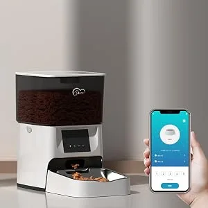 DOEL Automatic Cat Feeder Timed and Quantitative Feeding with Stainless Steel Bowl APP Remote Control with Dual Power Dry Food Pet Feeder 4L - product information 4