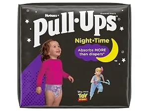 Pull-Ups Night-Time Girls' Training Pants, 3T-4T, 60 Ct 3T-4T (60 Count) - Pull-Ups Night*Time Potty Training Pants for Girls