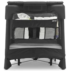 4moms Breeze Playard Diaper Caddy, Storage Basket for Diapers, Baby Wipes, and Organization, to Keep Essentials Within Reach, Black - product information 3
