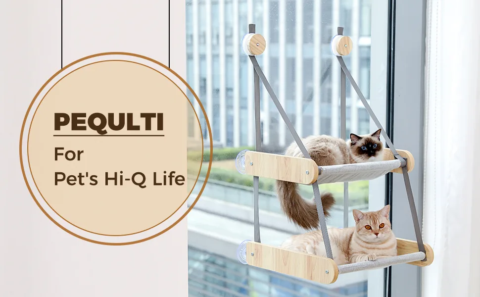 PEQULTI Cat Window Perch, Double Layered Cat Window Hammock,Window Mounted Cat Seat Cat Bed for Indoor Cats UPGRADE - product information 15