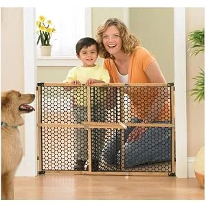Safety 1st Eco-Friendly Nature Next Bamboo Gate, Bamboo and Black, Fits Spaces between 28" and 42" Wide - product information 2