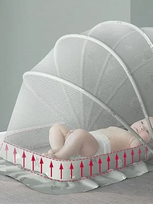 Baby Mosquito Net Bed Tent Portable Folding Crib Cover Breathable Newborn Foldable Cots Bottomless Crib Net Sun Shelter - product information 2
