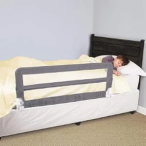 Little Chicks Sydney Toddler Bed Rail - Foldable & Portable - Suitable For Flat & Slat Beds up to Queen-Size Mattress - Gray - Model CK027 - toddler bed rails