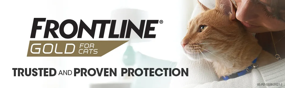 FRONTLINE Gold for Cats Flea and Tick Spot Treatment 3 count - Frontline Shield for Dogs Take Them Everywhere