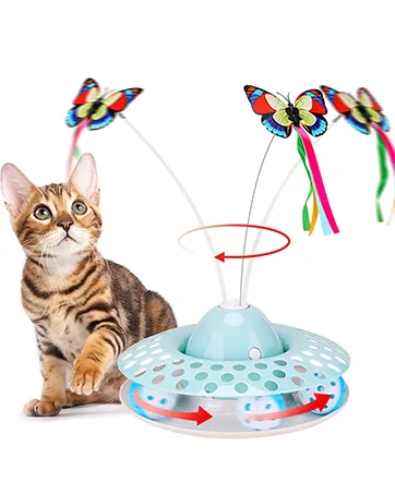 2 Pack Automatic Cat Feeder and Water Dispenser in Set with Pet Food Mat for Small Medium Dog Pets Puppy Kitten Big Capacity 1 Gallon x 2 2 Pack Cream - cat toys