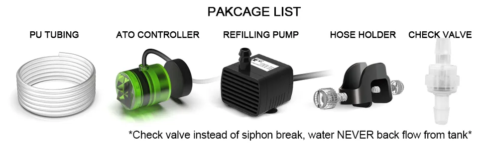MagTool Optical Sensor AUTO TOP Off(ATO) with Upgraded QST Tech and Smart ETFT Algorithm for Both Reef and Fresh Tanks(MT-360P) ATO System(Pump) - Package