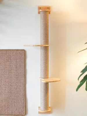 FUKUMARU Cat Activity Tree with Scratching Posts, Wall Mounted Jute Scratcher Pine Hammock (Cat Activity Tree-Updated) - product information 2