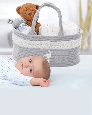 Cradle Star Hanging Diaper Caddy Organizer - Diaper Organizer Caddy with Multiple Pockets - Baby Organizer for Nursery Accessories - Changing Table Organizer and Diaper Storage - 17x9x9 in - Gray Standard Grey - cradle star caddy