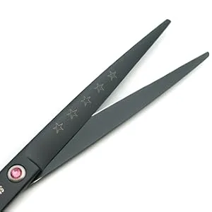 8.0 inches Professional Dog Grooming Scissors Set Straight & thinning & Curved & chunkers 4pcs in 1 Set (with Comb) - straight scissors