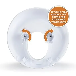 Contours Bravo 3-Stage Potty System with Potty Chair, Toilet Trainer, Step Stool All in One - Gray - fit tabs