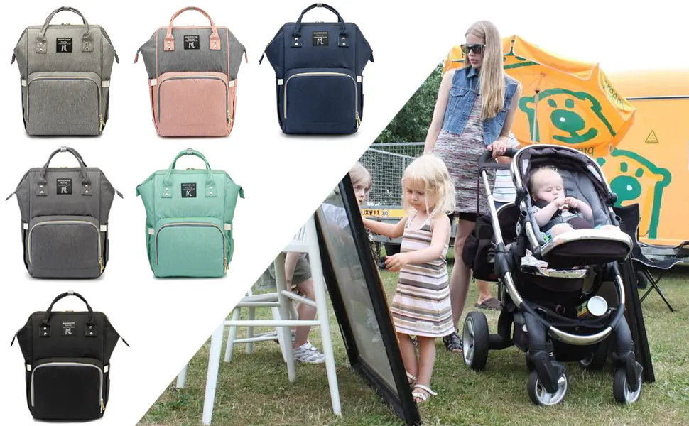 Diaper Bag Backpack, Multifunction Waterproof Travel Back Pack Maternity Baby Nappy Changing Bags Pink Pink #1 - product information 1