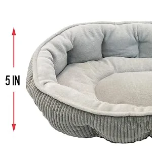 Pet Craft Supply Cat Bed For Indoor Cats - Kitten Bed - Machine Washable - Ultra Soft - Self Warming - Refillable Catnip Pouch Grey - Pet Craft Supply Easy Sleeper Cat Bed Ultra Soft with Catnip Pouch Soft Interior Walls