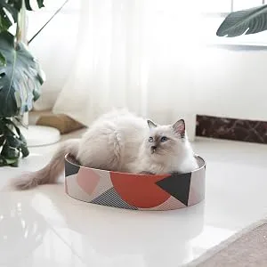 ComSaf MSBC Cat Scratcher Cardboard,Corrugated Scratch Pad, Cat Scratcher Lounge Bed for Furniture Protection, Cat Training Toy oval - product information 19