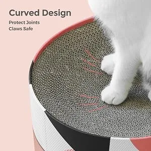 ComSaf MSBC Cat Scratcher Cardboard,Corrugated Scratch Pad, Cat Scratcher Lounge Bed for Furniture Protection, Cat Training Toy oval - product information 21