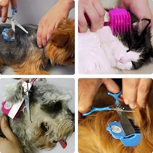 No Buzz Clipper + Dematting Comb by Scaredy Cut Silent Home Pet Grooming Kit, Blue, Right-Handed - product information 6