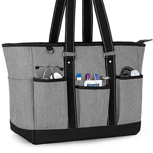 Trunab Tote Bag for Nurse, Large Shoulder Bag, Nursing Bag for Work, School, Travel Grey - product information 2