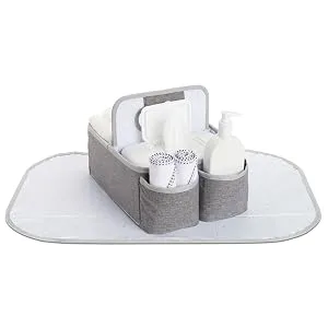 Munchkin Portable Diaper Caddy Organizer, Grey, 1 Count (Pack of 1) - diaper caddy munchkin