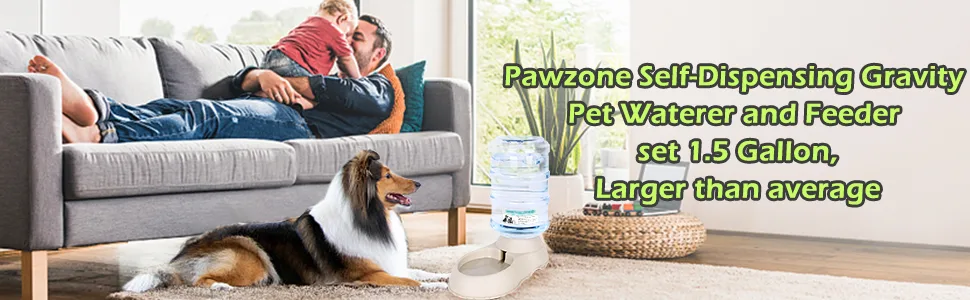 Automatic Cat Water Dispenser with Pet Food Mat for Small Medium Dog Pets Puppy Kitten Big Capacity 1.5 Gallon grey - Automatic cat feeder