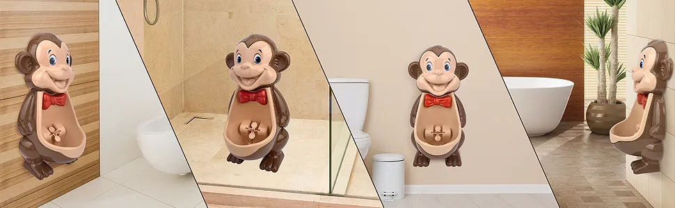 Potty Training Urinals for Boys, Cute Monkey Potty with Funny Aiming Target Windmill for Kids Toddlers Children Boys - anyway