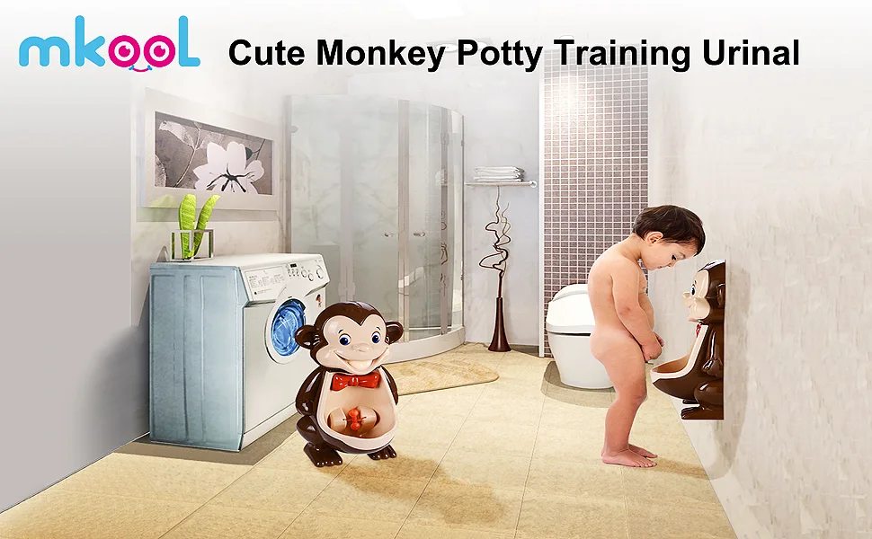 Potty Training Urinals for Boys, Cute Monkey Potty with Funny Aiming Target Windmill for Kids Toddlers Children Boys - cute urinal