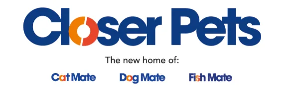 Cat Mate Timed Automatic Feeder Two bowl feeder - Closer Pets Logo on White Background