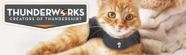 Thundershirt Classic Cat Anxiety Jacket | Vet Recommended Calming Solution Vest for Fireworks, Thunder, Travel, & Separation (Heather Gray) Medium (9 to 13 lbs) - cat banner image