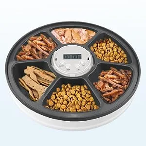 Chintu Automatic Cat Feeder Auto Cat Food Dispenser - Portion Control Pet Dry Food Dispenser for Small Dog, Programmable Timed Smart Cat Feeder with Voice Reminder Time Interval - chintu