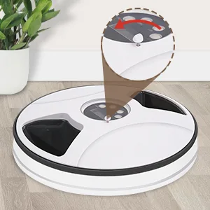 Chintu Automatic Cat Feeder Timed Cat Feeder for Two Cats - 3 Meals Portion Control Auto Pet Cat Food Dispenser for Small Dog, Auto Cat Feeder with Programmable Timer and Voice Reminder - Upgraded Locking Knob Design