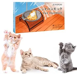 JUNSPOW Cat Bed Hammock + pet Blanket Set Cat Bed Blanket Dog Bed Blanket, Soft Pet Bed Blanket Grey Cat Bed With Blanket - great gift