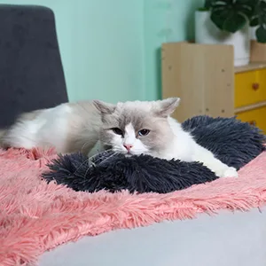 JUNSPOW Cat Bed Hammock + pet Blanket Set Cat Bed Blanket Dog Bed Blanket, Soft Pet Bed Blanket Grey Cat Bed With Blanket - Soft blanket